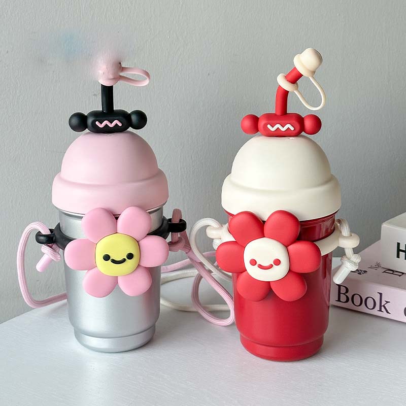 Cartoon Stainless Steel Milk Tea Cup for Heat and Cold Preservation