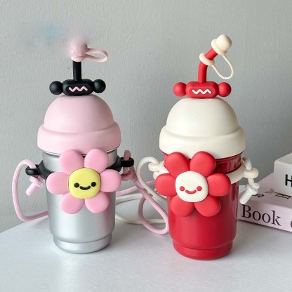 Cartoon Stainless Steel Milk Tea Cup for Heat and Cold Preservation