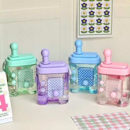 Fun Creative Game Console Straw Water Cup Slanted Cross Cup