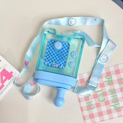 Fun Creative Game Console Straw Water Cup Slanted Cross Cup