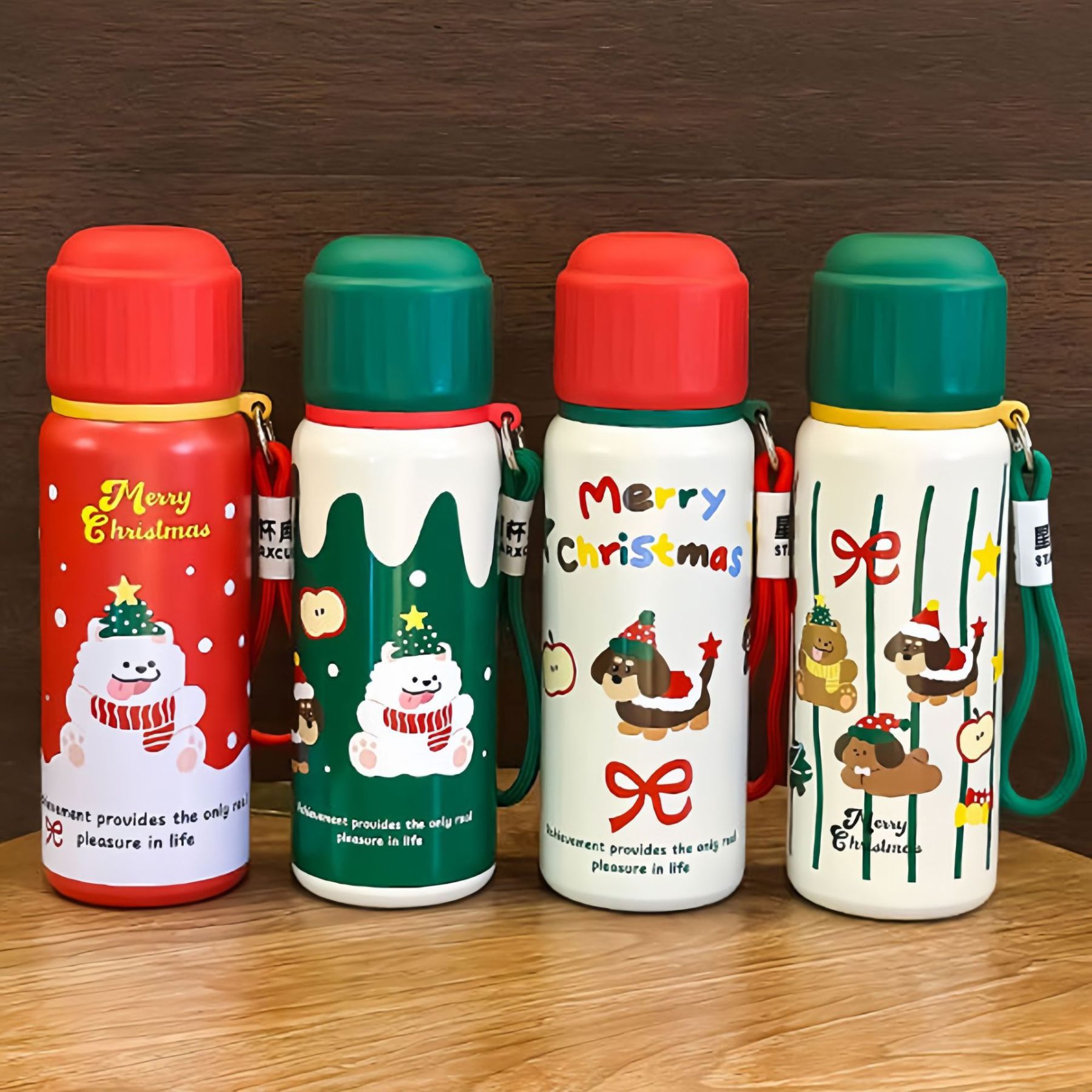 Christmas Couple Cute Large-capacity Stainless Steel Water Cups