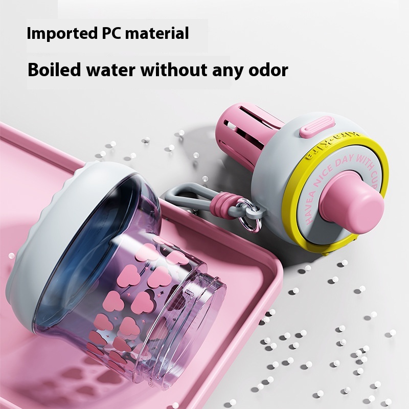 Dopamine Super Large Capacity Girls Plastic Cup Cute Creative Shoe Shape Portable Straw Cup