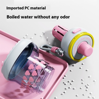 Dopamine Super Large Capacity Girls Plastic Cup Cute Creative Shoe Shape Portable Straw Cup