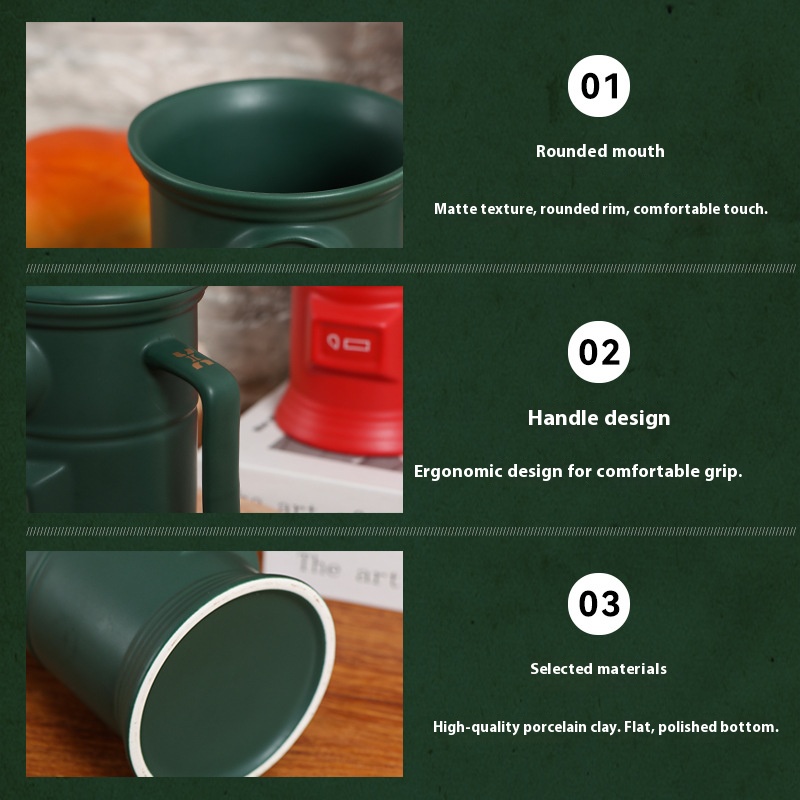 500ml Creative Retro Mailbox Water Cup Mailbox Ceramic Cup