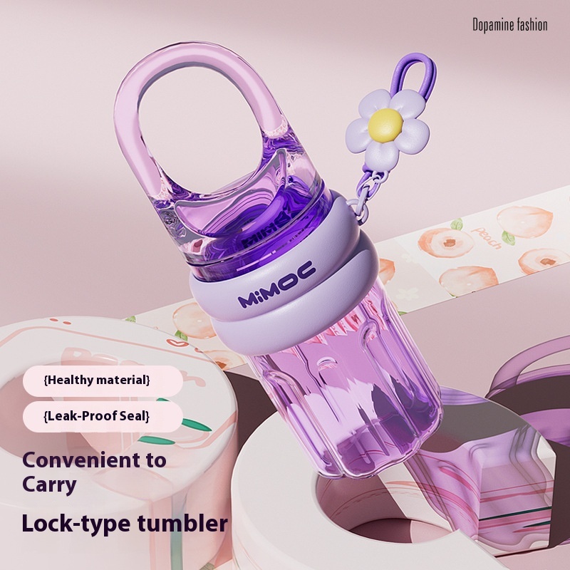 Colorful Fashion Plastic Cups Portable Large Capacity Coffee Cups