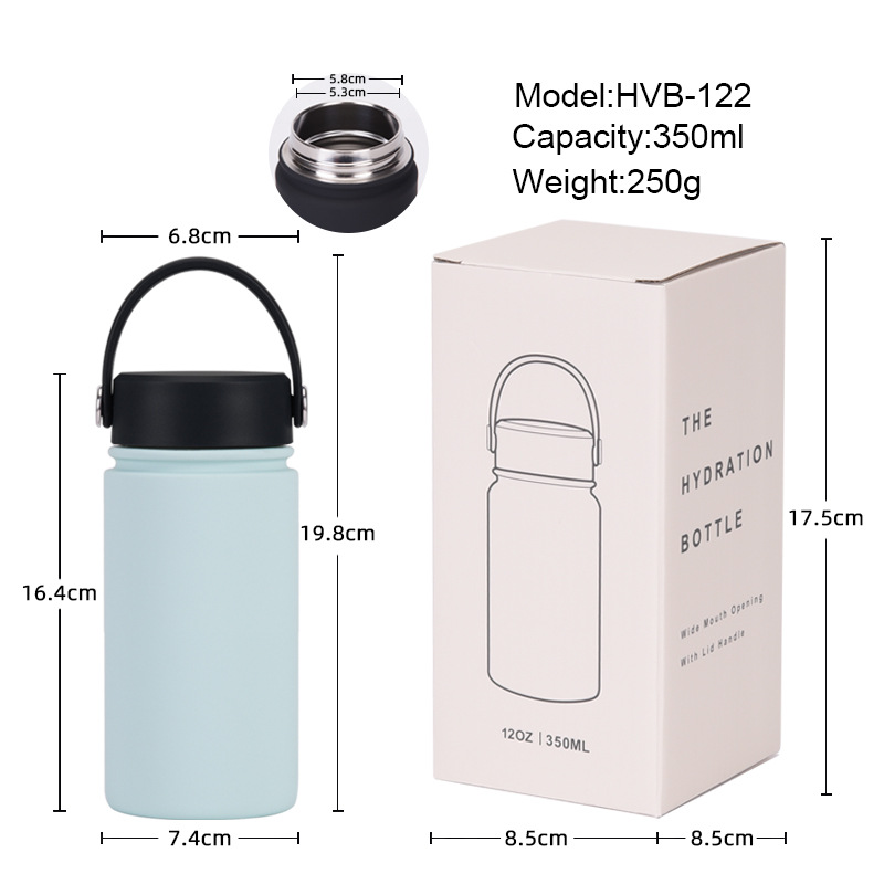 350ml Stainless Steel Sports Thermos Portable Hand-held Water Bottle