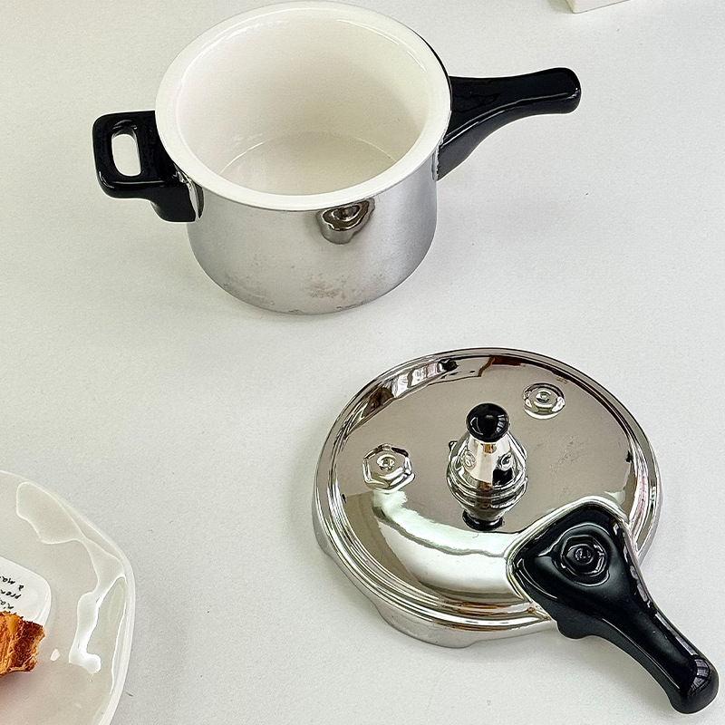 Lovely Funny Mini Pressure Cooker Ceramic Mugs Whimsy Birthday Present Coffee Cup
