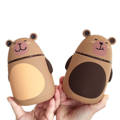 Cute Capybara Water Bottle Double-Layer Insulated Glass Cup