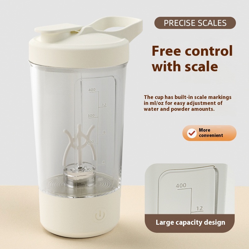 450ML Electric Stir Mug Fitness Protein Powder Milkshake Coffee Shake Mug Portable Casual Fully Automatic Milkshake Mug with Scale