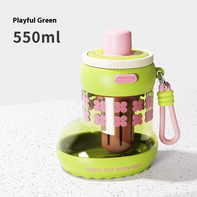 Dopamine Super Large Capacity Girls Plastic Cup Cute Creative Shoe Shape Portable Straw Cup