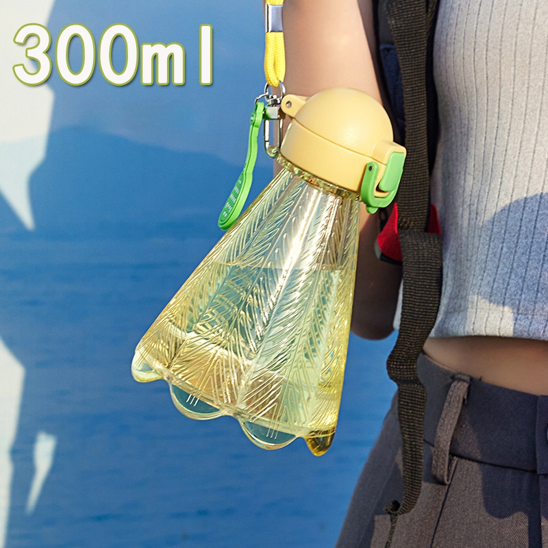 Creative Sports Water Bottle Plastic Straw Cup of Badminton Shape 