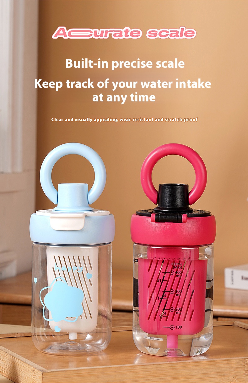 Summer Large Capacity Tea-water Separation Double-drinking Cup