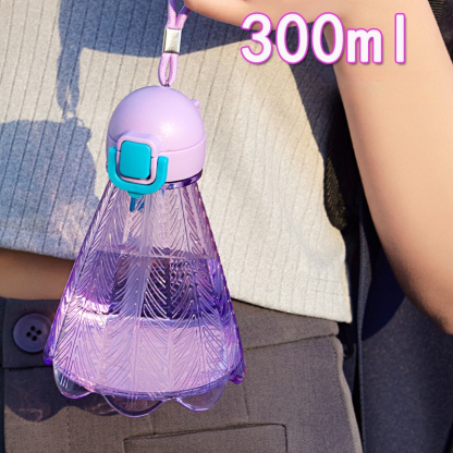 Creative Sports Water Bottle Plastic Straw Cup of Badminton Shape 