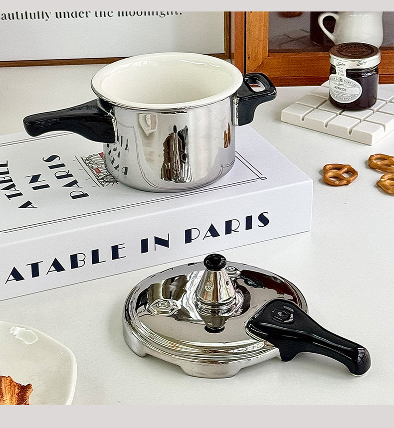 Lovely Funny Mini Pressure Cooker Ceramic Mugs Whimsy Birthday Present Coffee Cup