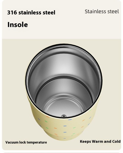 Four Seasons Available Large Capacity Straw Thermos Cup Unisex