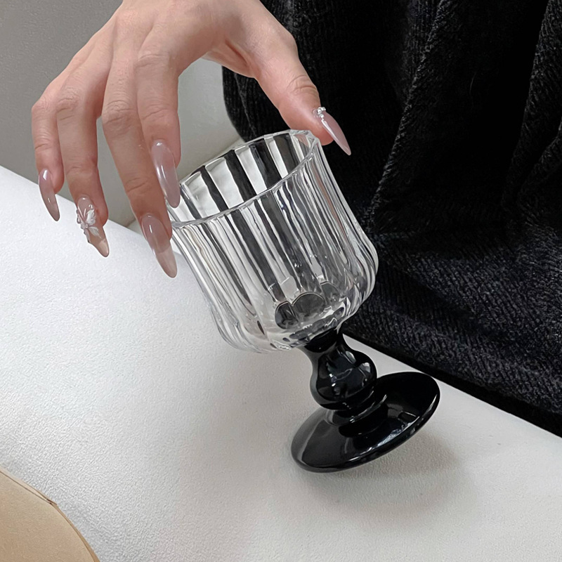 Ins-style Vintage Glass Goblets Fruit Wine Glasses Red Wine Glasses High-end Cocktail Beer Glasses Champagne Wine Glasses