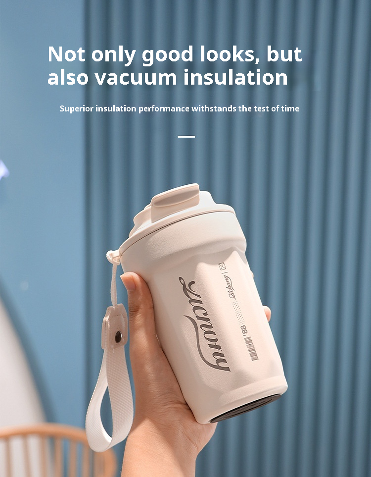 Coffee Cup 316 Stainless Steel Thermos Cup Outdoor High-value Men Women Water Cup Holder for Car Gift