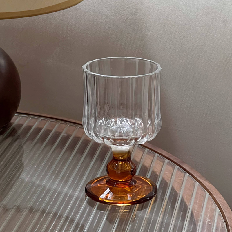 Ins-style Vintage Glass Goblets Fruit Wine Glasses Red Wine Glasses High-end Cocktail Beer Glasses Champagne Wine Glasses