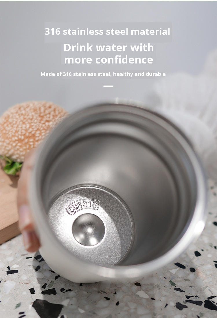 Coffee Cup 316 Stainless Steel Thermos Cup Outdoor High-value Men Women Water Cup Holder for Car Gift
