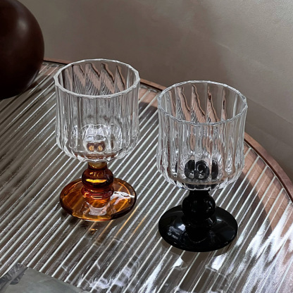 Ins-style Vintage Glass Goblets Fruit Wine Glasses Red Wine Glasses High-end Cocktail Beer Glasses Champagne Wine Glasses