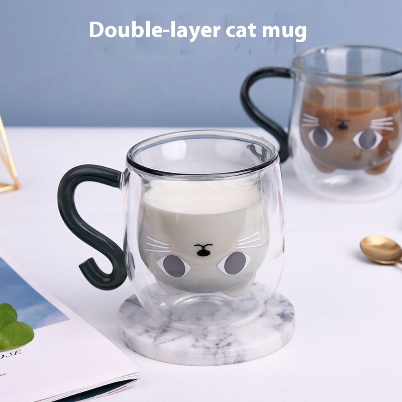 Double Layer Glass High Temperature Resistant Milk Cup Breakfast Cup