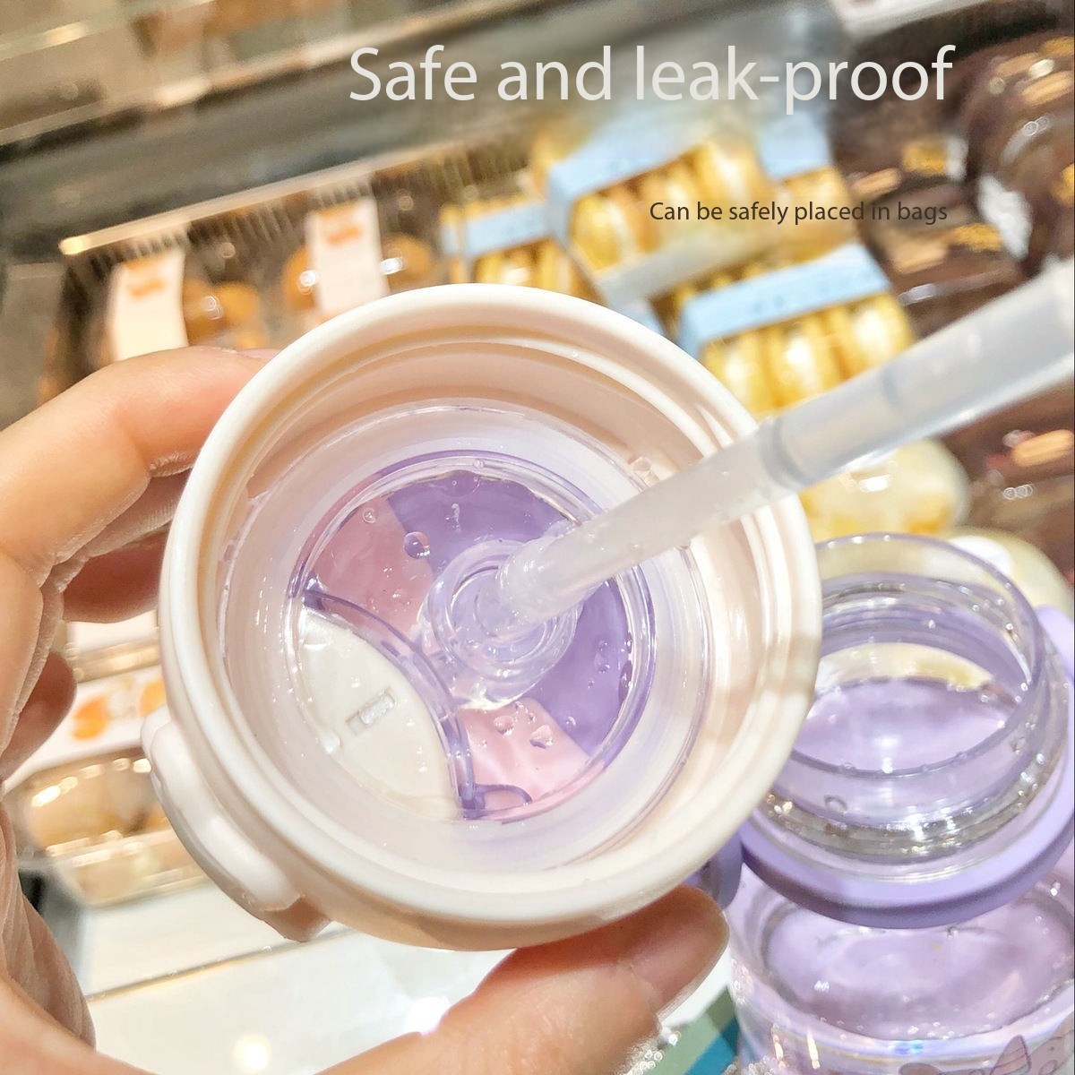 Children's Straw Cup Learning Cup for Drinking for Girl Boy Leak-proof Antler Water Bottle for Anti-fall Portable Water Cup