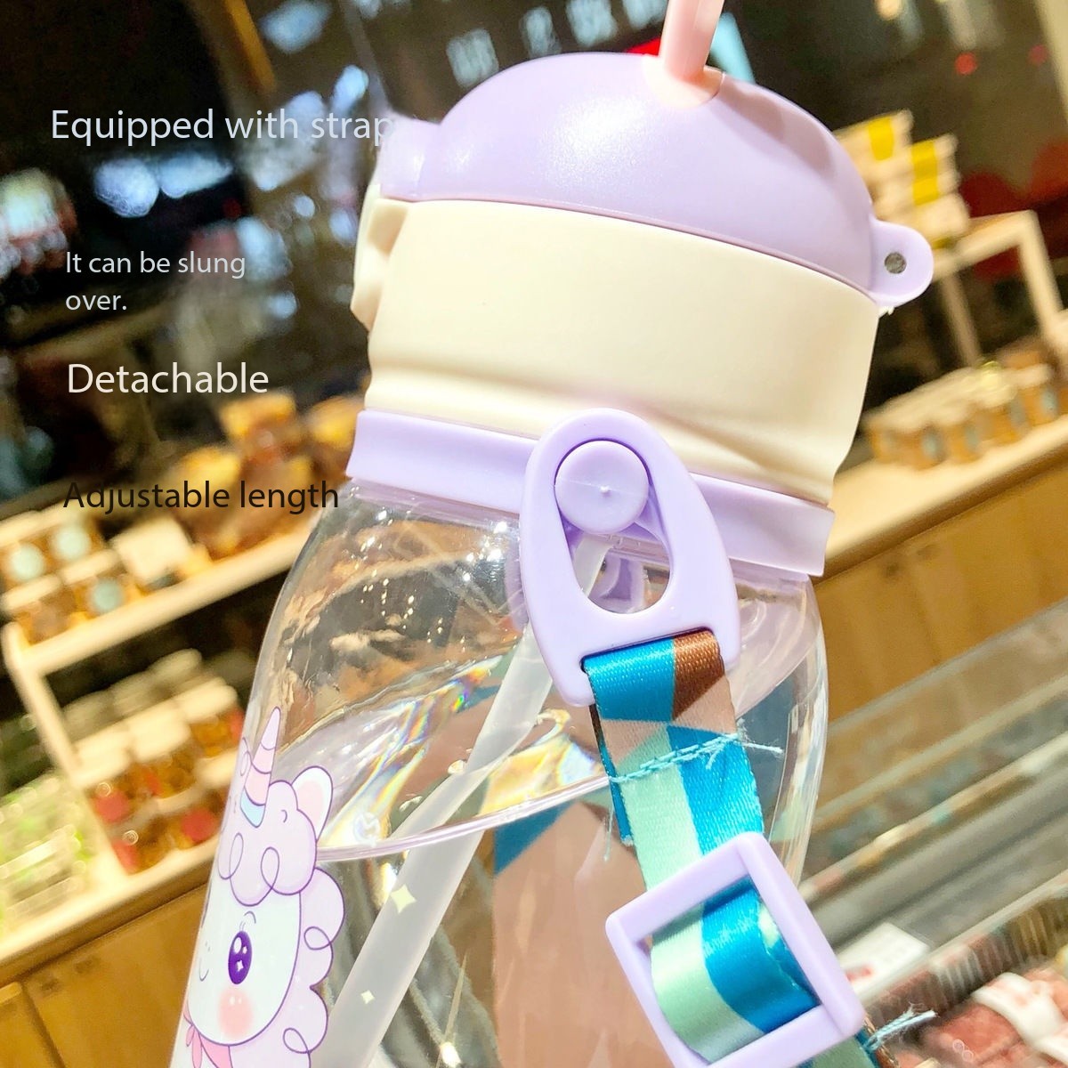 Children's Straw Cup Learning Cup for Drinking for Girl Boy Leak-proof Antler Water Bottle for Anti-fall Portable Water Cup