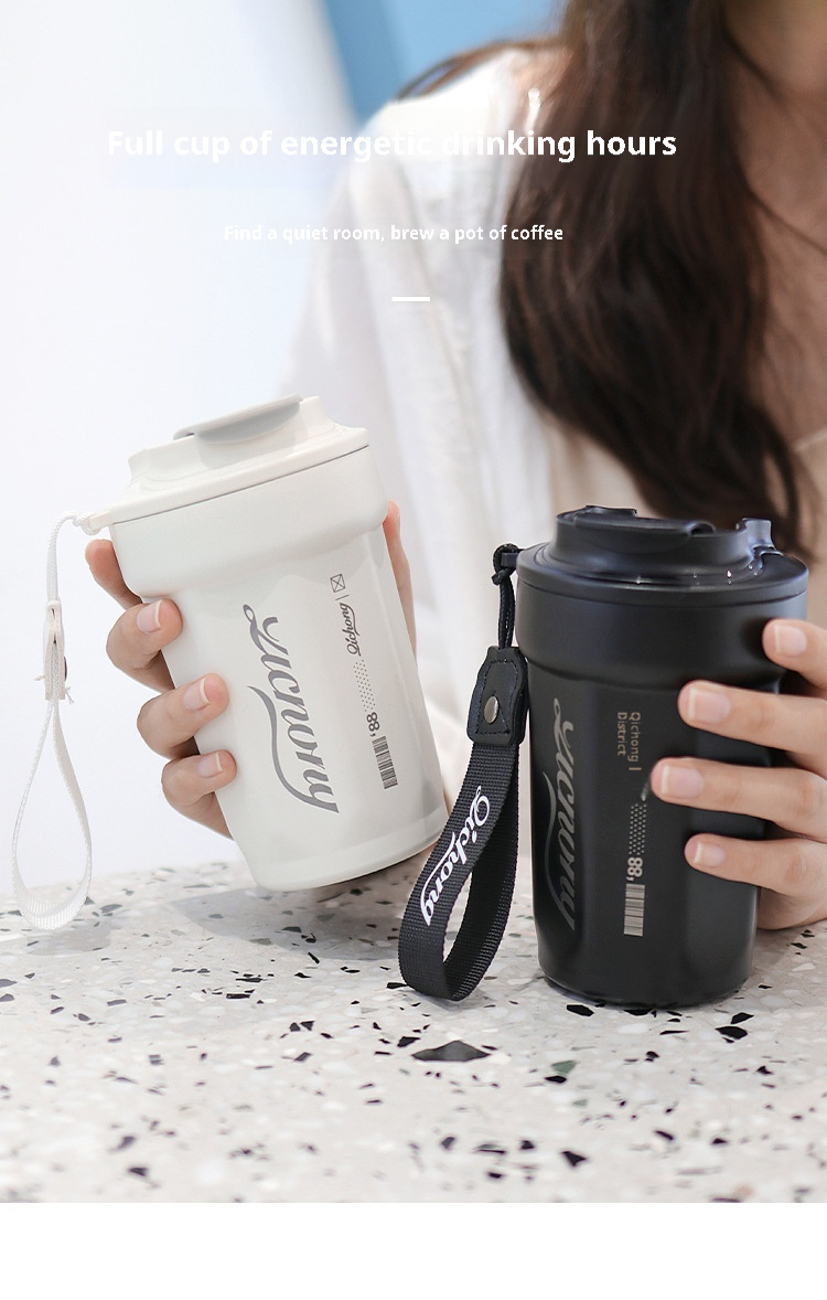Coffee Cup 316 Stainless Steel Thermos Cup Outdoor High-value Men Women Water Cup Holder for Car Gift