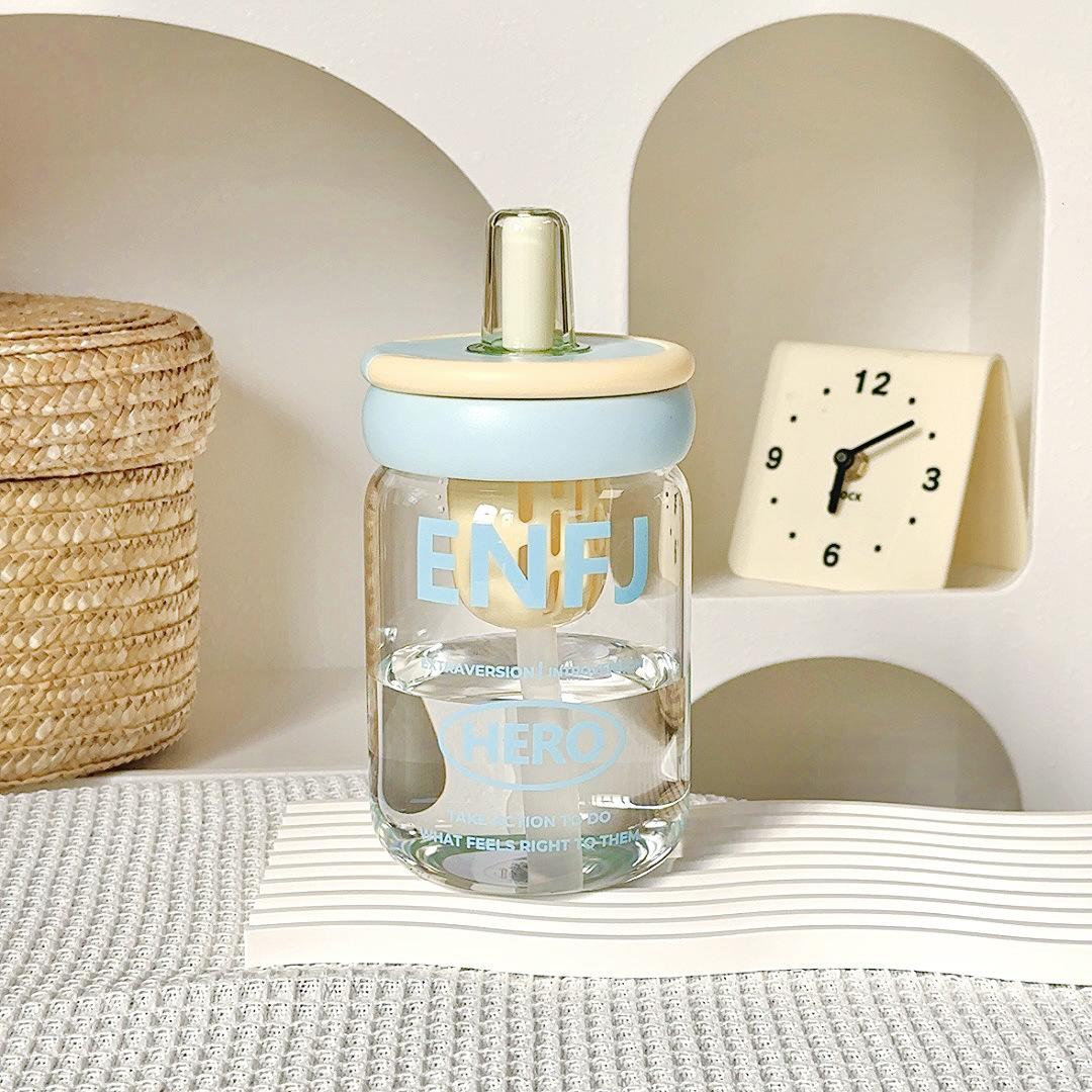 Simple Fashion High-temperature Resistant Tea Brewing Glass Cup Straw Cup