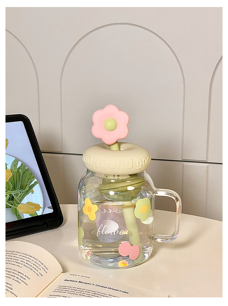 Large-capacity High-temperature Resistant Glass Cup Tea Brewing Straw Cup