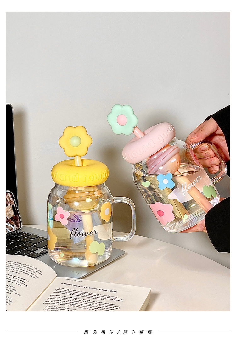 Large-capacity High-temperature Resistant Glass Cup Tea Brewing Straw Cup