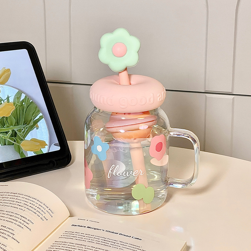 Large-capacity High-temperature Resistant Glass Cup Tea Brewing Straw Cup