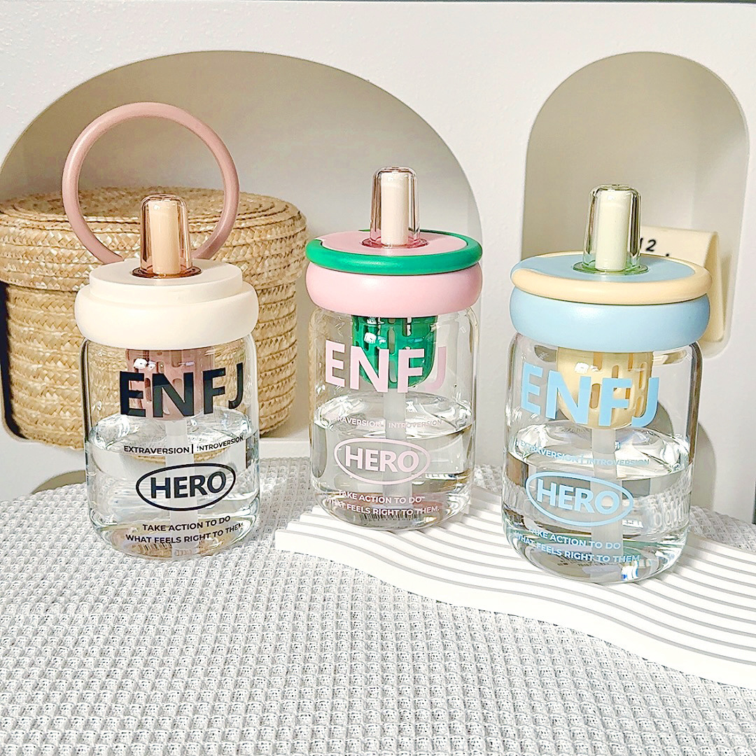 Simple Fashion High-temperature Resistant Tea Brewing Glass Cup Straw Cup