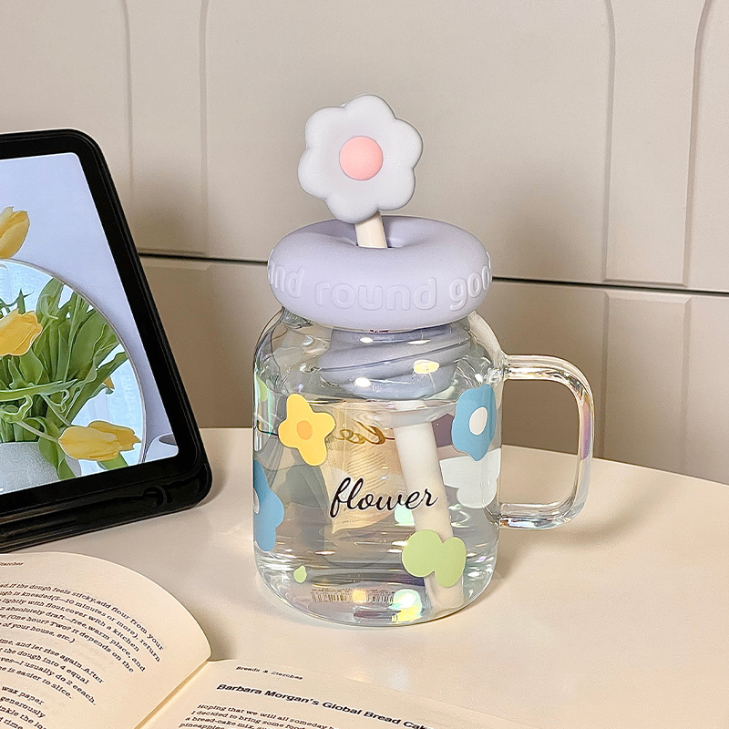 Large-capacity High-temperature Resistant Glass Cup Tea Brewing Straw Cup