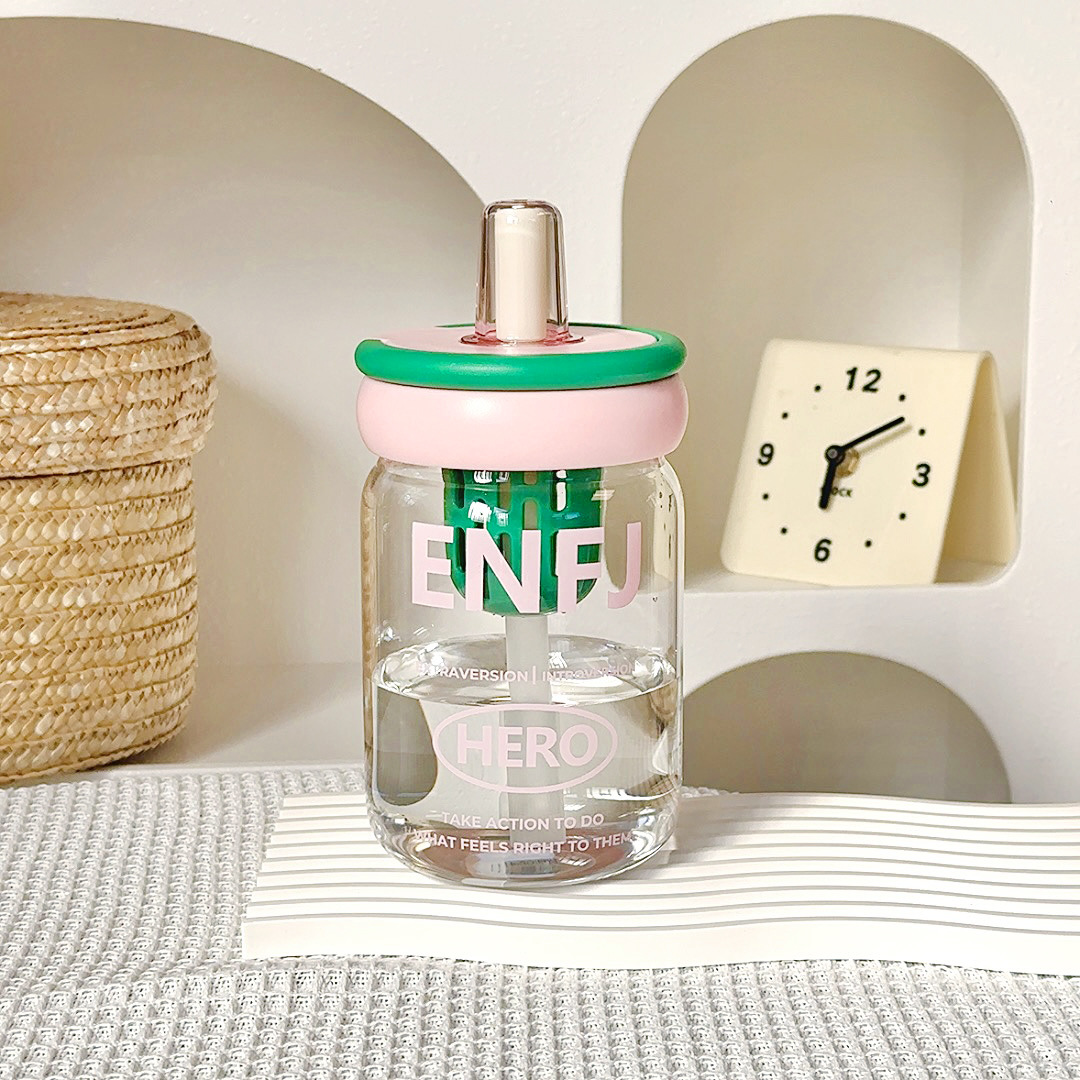 Simple Fashion High-temperature Resistant Tea Brewing Glass Cup Straw Cup