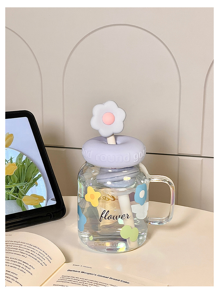 Large-capacity High-temperature Resistant Glass Cup Tea Brewing Straw Cup