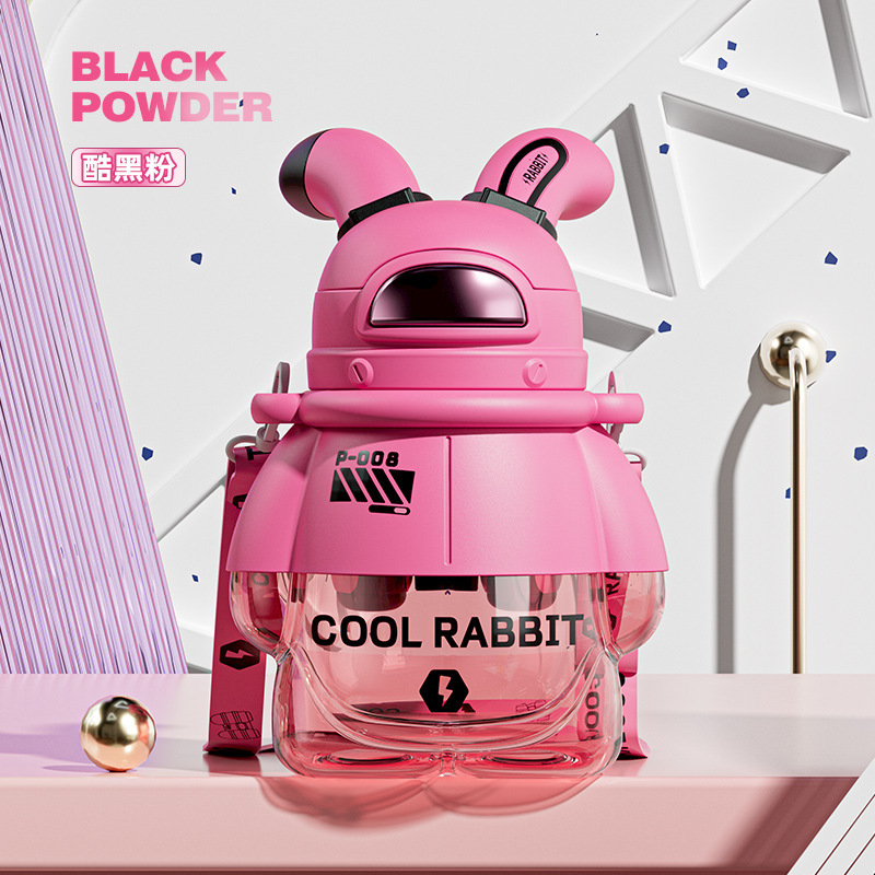 Anti Drop Large Capacity Plastic Straw Cup Colorful Water Bottle