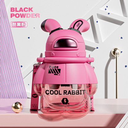 Anti Drop Large Capacity Plastic Straw Cup Colorful Water Bottle