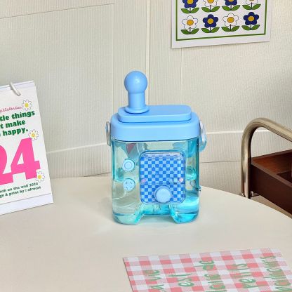 Fun Creative Game Console Straw Water Cup Slanted Cross Cup