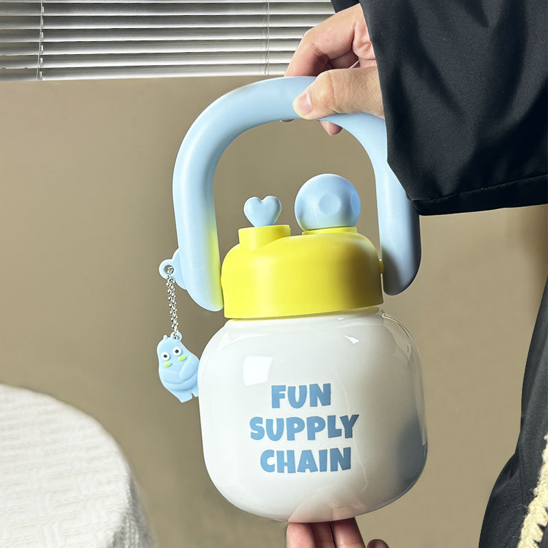 Children's Straw Compartments Double-drinking Cup Stirring Straw Water