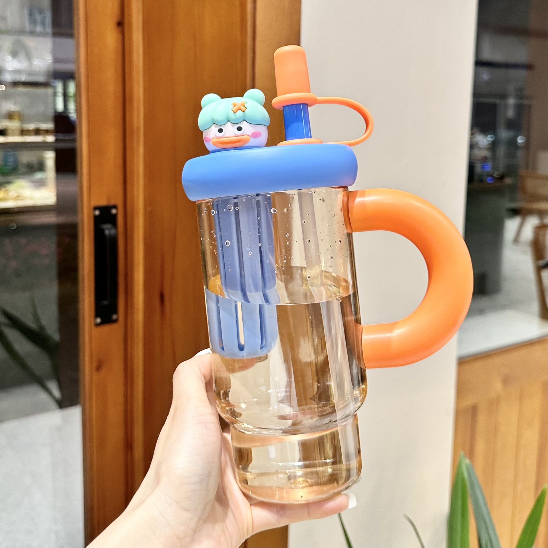 Summer Large Capacity Funny Girl Straw Cup Female High Temperature Res