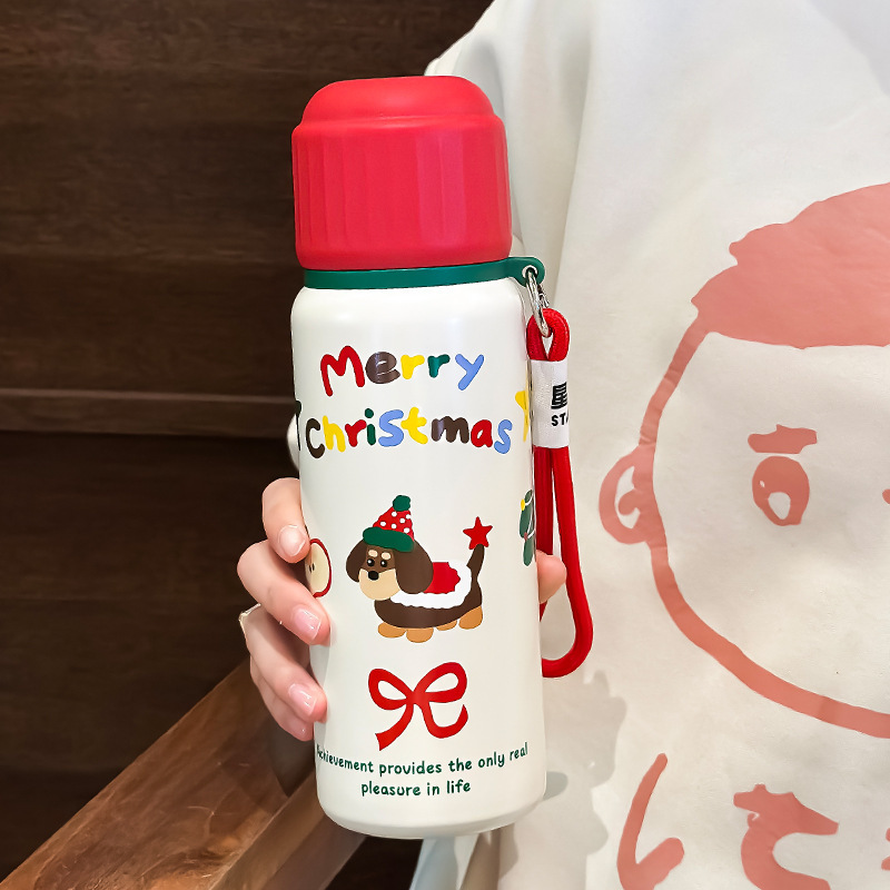 Christmas Couple Cute Large-capacity Stainless Steel Water Cups