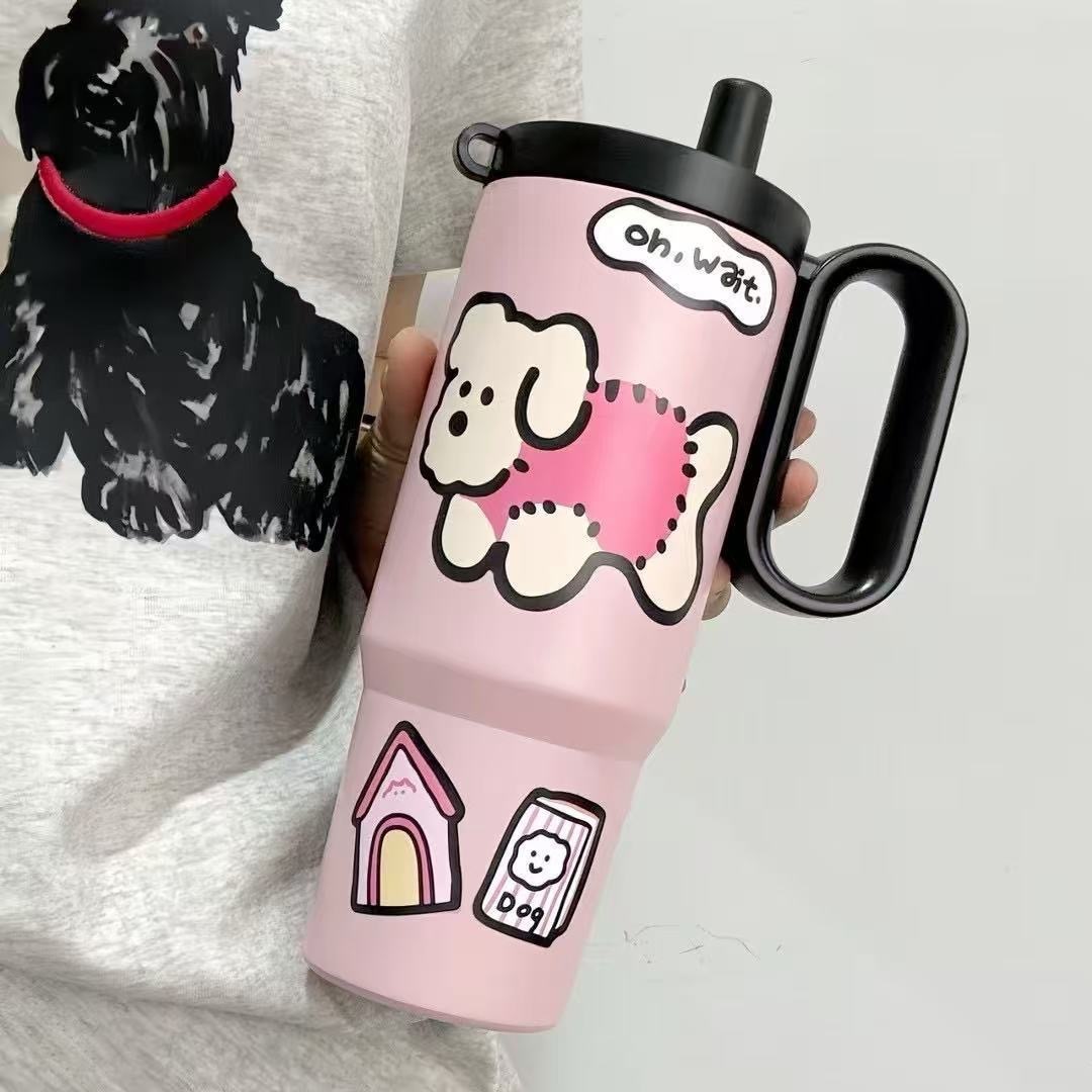 316 Stainless Steel Large Capacity Suction Cup Car Cup with Handle