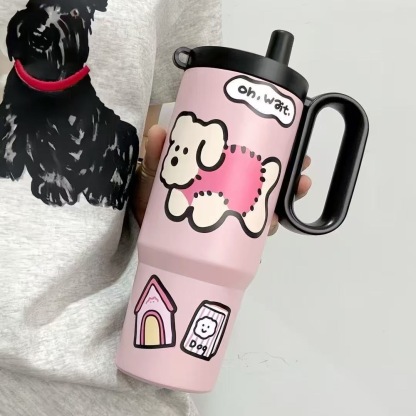 316 Stainless Steel Large Capacity Suction Cup Car Cup with Handle