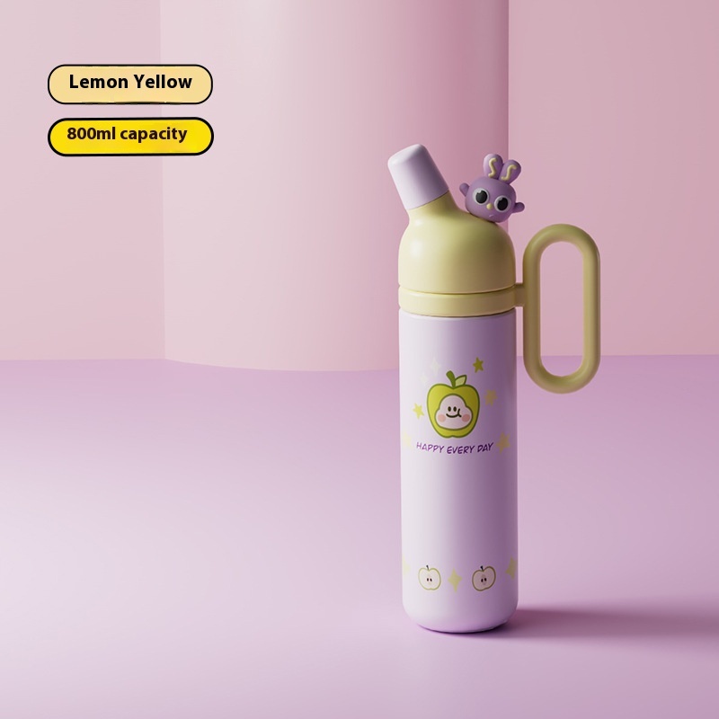 Cartoon Doll Insulated Large Capacity Straw Children's Water Cup