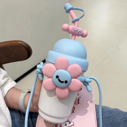 Cartoon Stainless Steel Milk Tea Cup for Heat and Cold Preservation