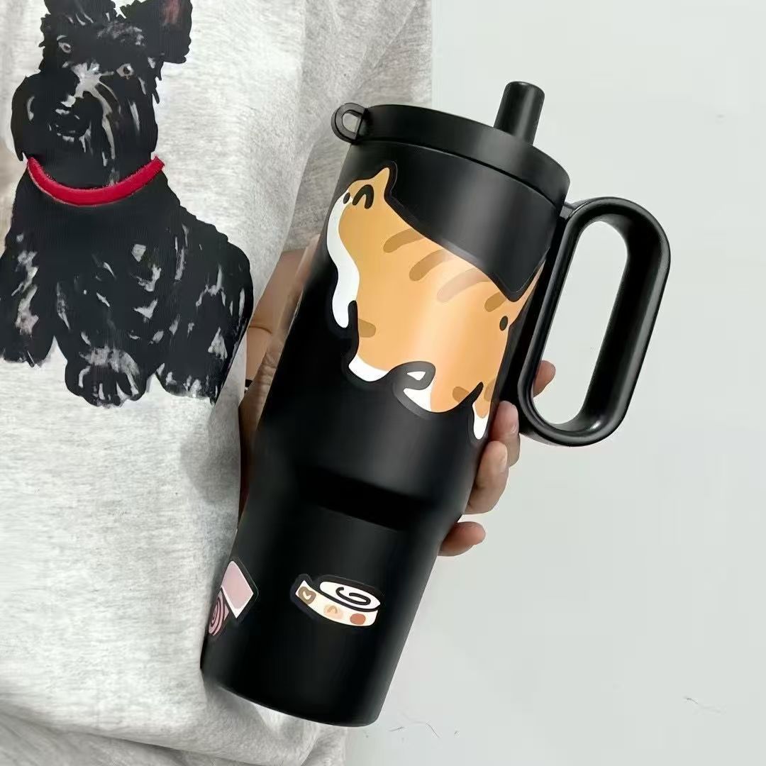 316 Stainless Steel Large Capacity Suction Cup Car Cup with Handle