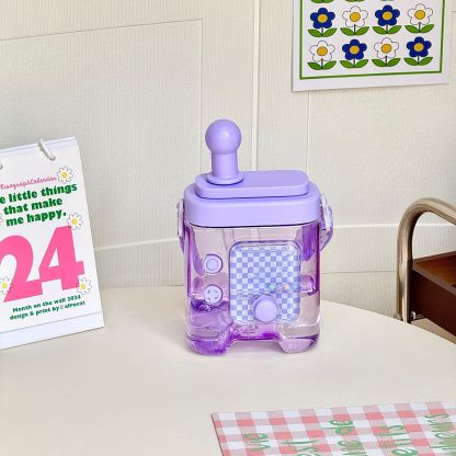 Fun Creative Game Console Straw Water Cup Slanted Cross Cup