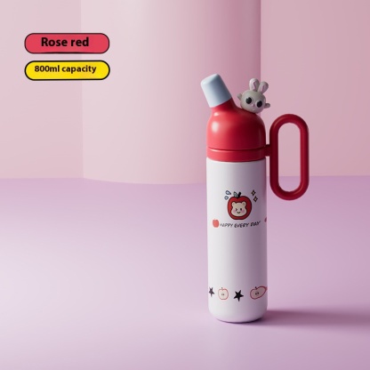 Cartoon Doll Insulated Large Capacity Straw Children's Water Cup