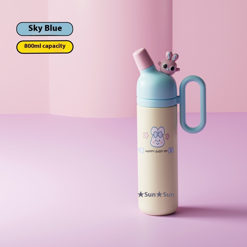 Cartoon Doll Insulated Large Capacity Straw Children's Water Cup